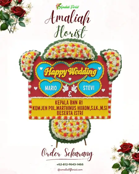 Papan Bunga Pernikahan Karanghaur